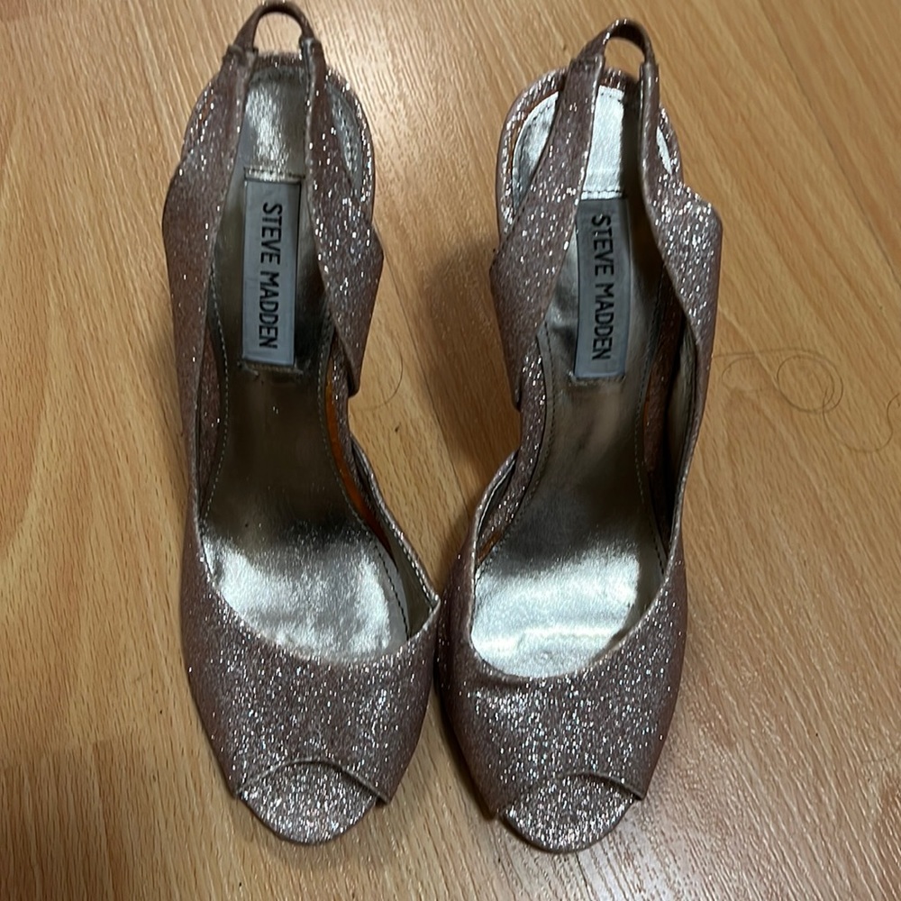 Sparkly Steve Madden shoes.